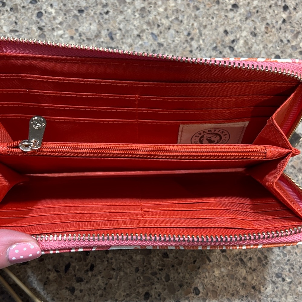 Spartina 449 Coral Print Women's Wristlet Wallet - Picture 4 of 4